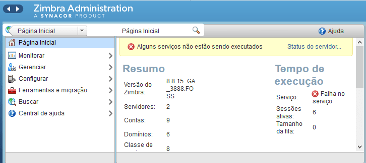 Erro: zmcontrol status apache Stopped 1