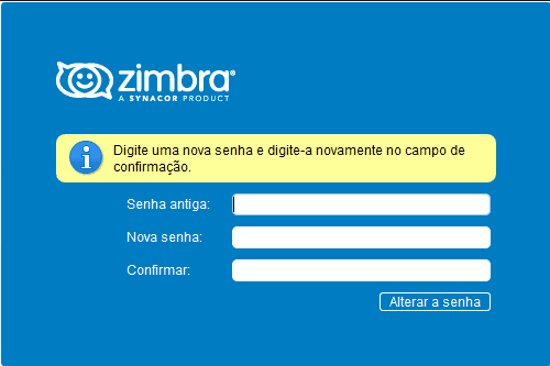 Preferências - Alterar senha do e-mail Zimbra 2